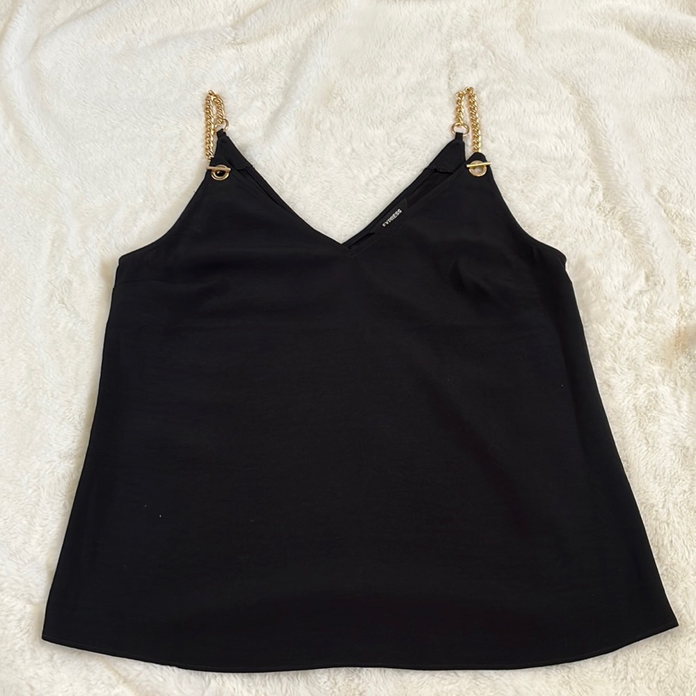 ⚡️5/$50⚡️NWOT Express tank with gold chain straps XS